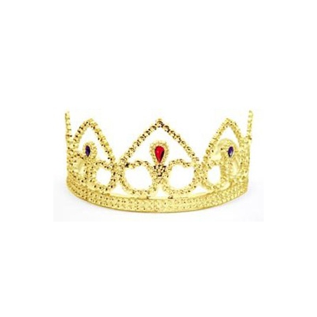 couronne de princesse couleur or en plastique - accessoire deguisements adultes