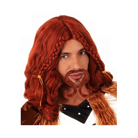 perruque viking pour homme avec moustache - perruques homme