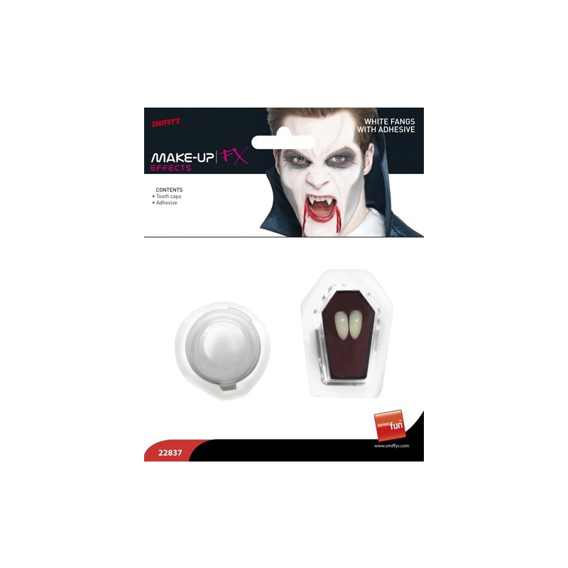 Dents de vampire avec pâte adhésive - maquillage halloween
