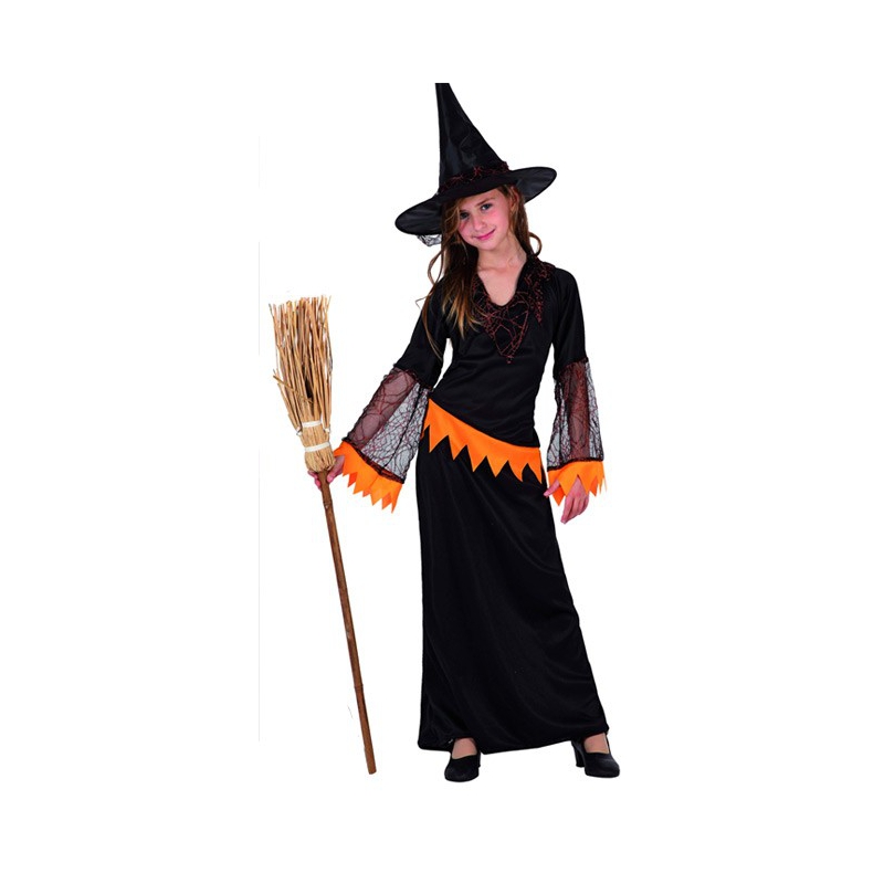 deguisement sorciere halloween fille, sorcière noire et orange - WE040SO