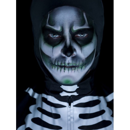 maquillage squelette phosphorescent halloween, brille dans le noir - BZ163A