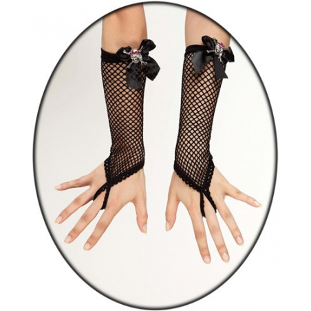 Gants pirate femme avec tête de mort - WA032A