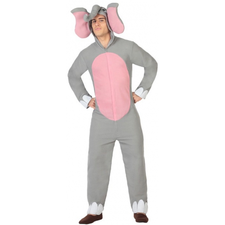 déguisement elephant homme, combinaison à capuche idéale pour le carnaval et enterrement de vie de célibataire