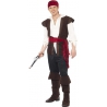 deguisement pirate homme noir et rouge adulte - costumes pirate