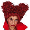 Perruque reine de cœur rouge pour femme, incarnez une méchante reine à l'occasion d'une fête ou d'un carnaval