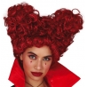 Perruque reine de cœur rouge pour femme, incarnez une méchante reine à l'occasion d'une fête ou d'un carnaval