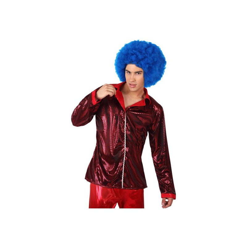 Chemise disco rouge pour homme - accessoire deguisements disco