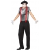 déguisement de mime pour homme idéal pour le carnaval ou une soirée noir et blanc