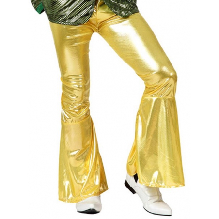 pantalon disco pour homme, couleur or - 3 tailles disponibles (S, ML, XL)
