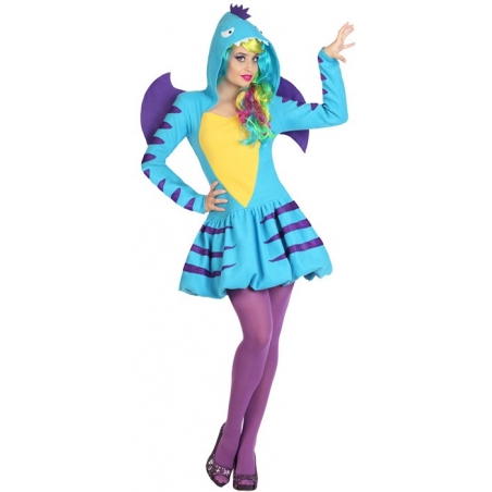 Déguisement dragon bleu femme luxe