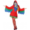 Déguisement de perroquet pour femme avec robe à capuche - costume animal pour carnaval