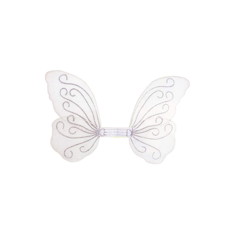 paire d'ailes de papillon 50 cm de couleur blanche