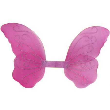 ailes roses papillon 50 cm - accessoire carnaval
