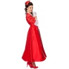 Costume marquise femme, longue robe rouge - déguisement carnaval adulte