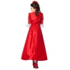 Déguisement de marquise pour femme, longue robe rouge et or - costume marquis marquises