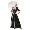 Déguisement de marquise noir pour femme - costume baroque marquis marquises
