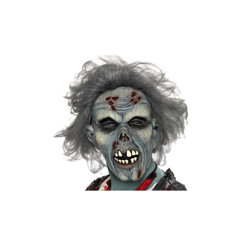 masque de zombie en latex avec cheveux - masques halloween