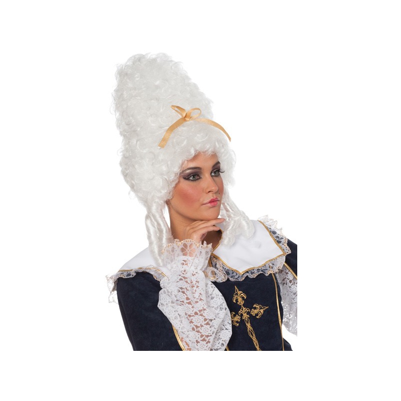 Perruque de marquise blanche luxe