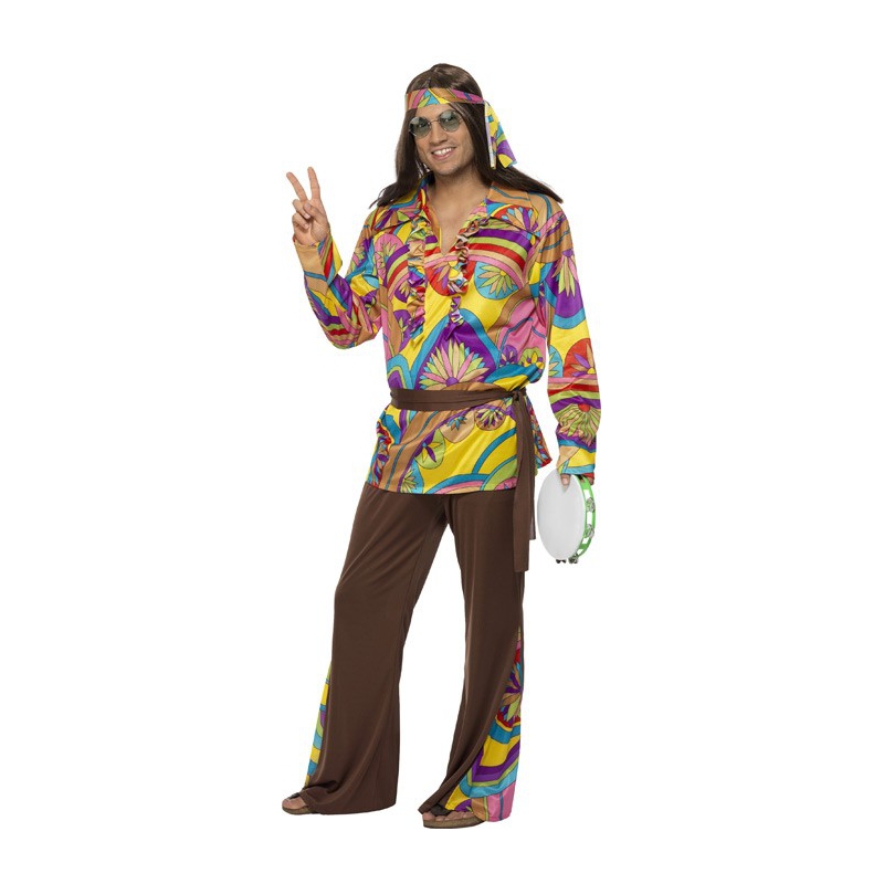 deguisement hippie homme, baba cool -  costumes années 60 et 70