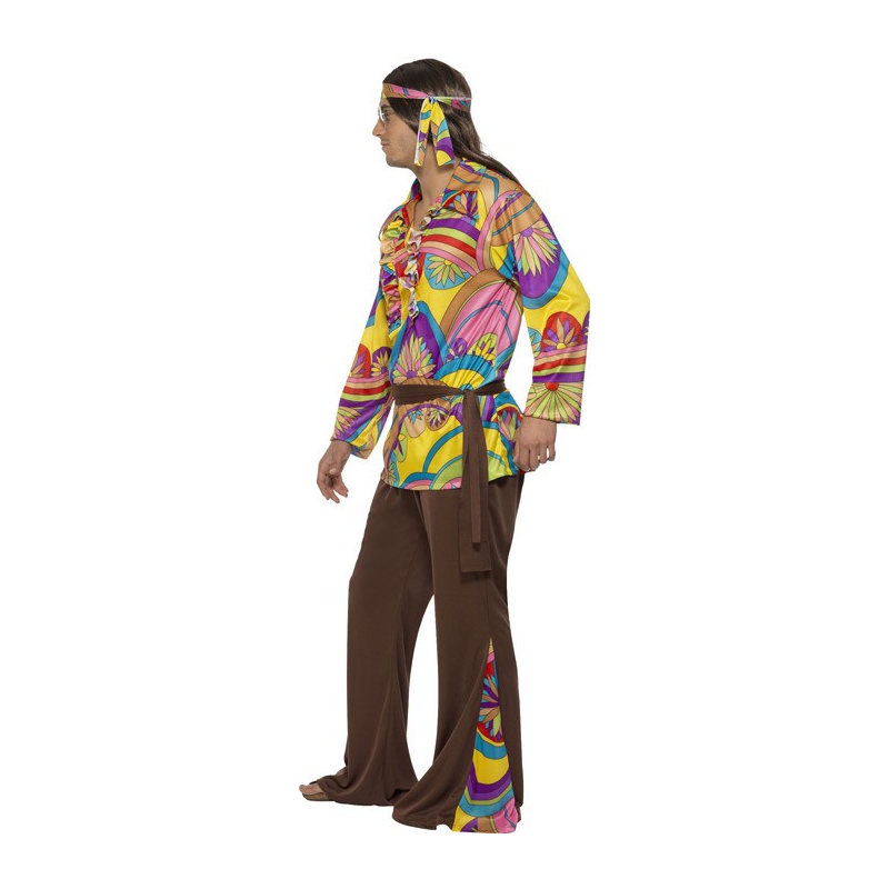 deguisement hippie cool, baba cool des années 60 et 70 pour homme