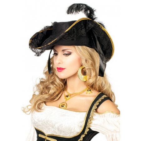 Chapeau pirate luxe femme