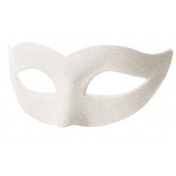 Loup vénitien blanc adulte - masque carnaval