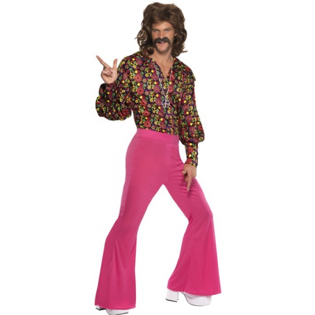 deguisement années 60 pour homme au style rétro et fluo - costume disco hippie