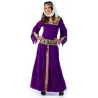 Déguisement dame médiévale luxe avec robe, ceinture et bandeau - costume médiéval et moyen-âge