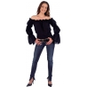 Chemise noire femme pirate et médiévale 