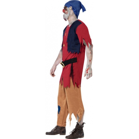 deguisement nain halloween, costume dessin animé blanche neige avec masque zombie