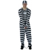 Déguisement de prisonnier noir et blanc