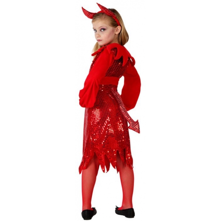 costume de diablesse enfant - deguisement disco et halloween