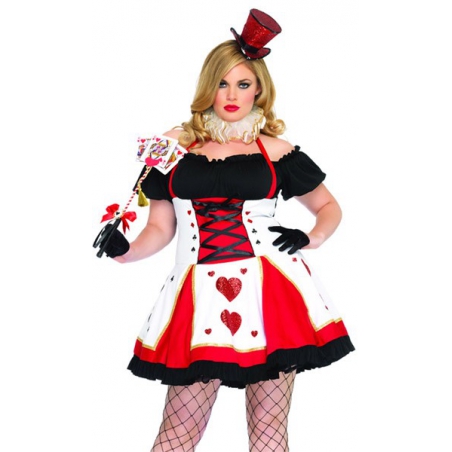 deguisement reine de coeur grande taille - costume adulte