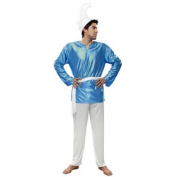 deguisement de lutin bleu homme - personnage de dessin animé Schtroumpfs