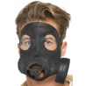 Masque à gaz noir en latex pour adulte