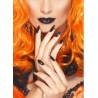 Vernis et rouge à lèvres noirs - maquillage gothique Halloween