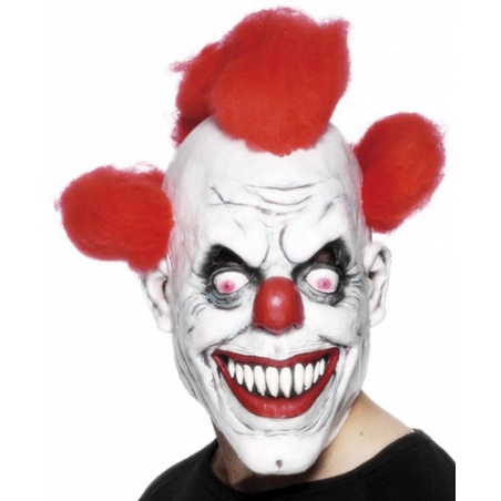 Masque de clown tueur en latex avec cheveux - masques halloween