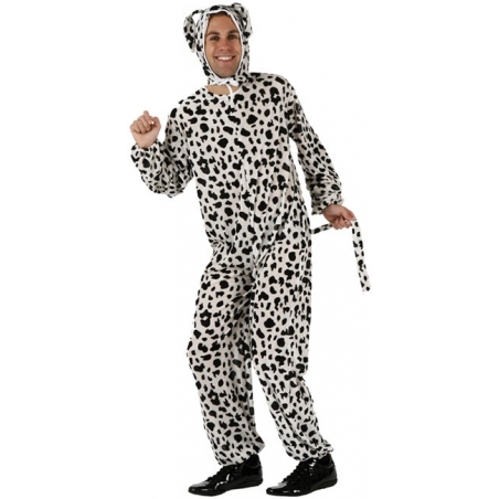 deguisement de dalmatien pour adulte, chien noir et blanc - dessin animé 101 dalmatiens