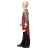 Costume de roi médiéval pour enfant, le roi Arthur avec tunique, cape et couronne