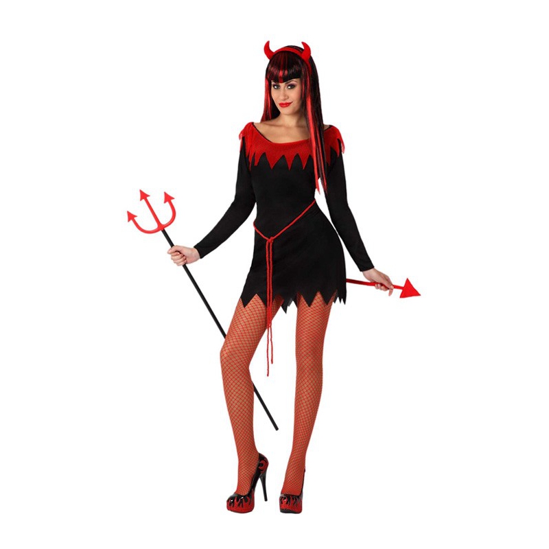 deguisement de diablesse rouge et noire femme - déguisement halloween