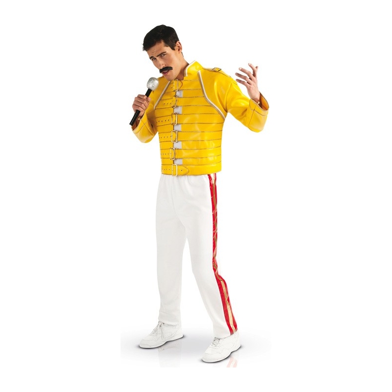 deguisement Freddy Mercury adulte,  le célèbre chanteur du groupe Queen - rock star années 80