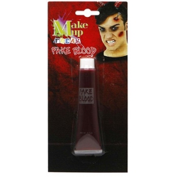 maquillage halloween - tube de faux sang pour des maquillages de vampires et de zombies réussis