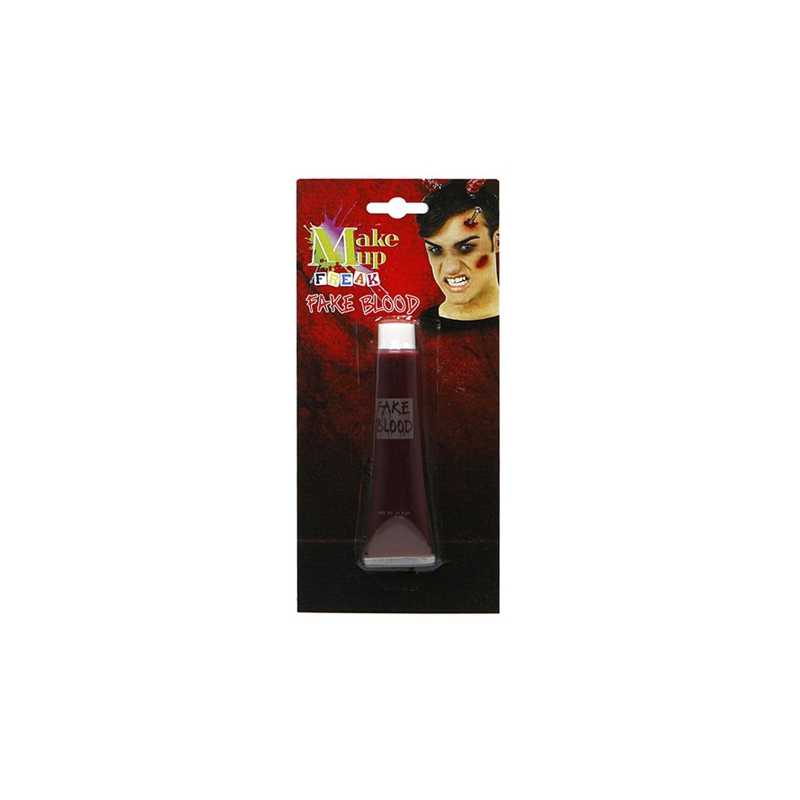 maquillage halloween - tube de faux sang pour des maquillages de vampires et de zombies réussis