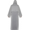deguisement faucheur gris halloween, costume avec tunique à capuche et masque