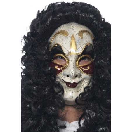 Masque vénitien or et bordeaux pour homme, idéal pour vos déguisements de marquis et halloween - masque carnaval de venise