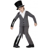 déguisement de zombie pour garçon de 3 à 12 ans, costume de marié halloween pour enfant avec chapeau