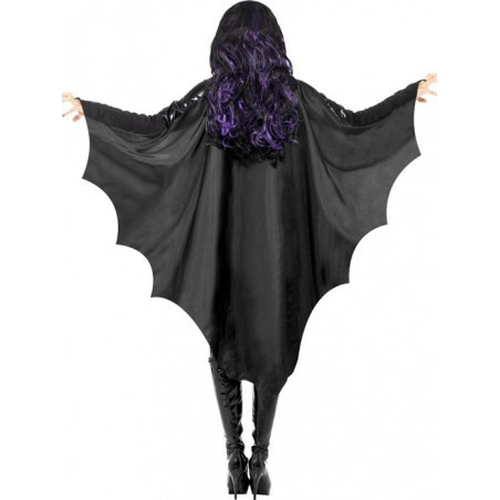 Ailes chauve-souris, cape de vampire noire - deguisements halloween