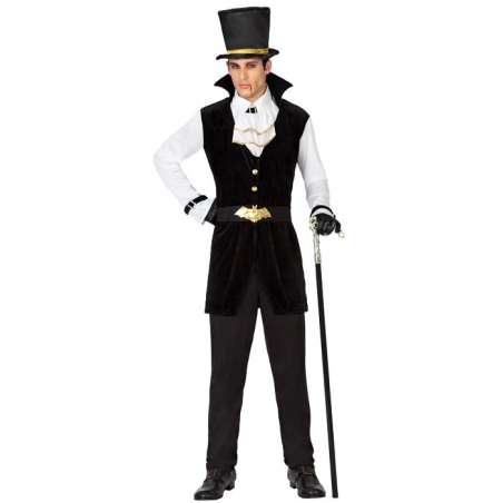 Déguisement vampire noir et blanc homme