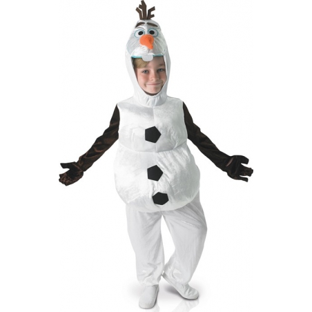Déguisement Olaf enfant, incarne le petit bonhomme de neige du dessin animé Disney la reine des neiges  