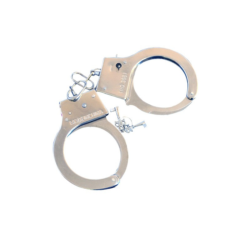 Menottes policier en metal avec cles - menottes policier